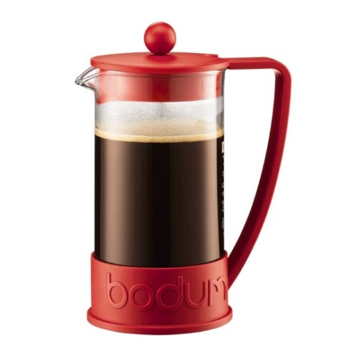 [B-10938-04B] Bodum Cafetière à Piston Brazil 8 Tasse (rouge)